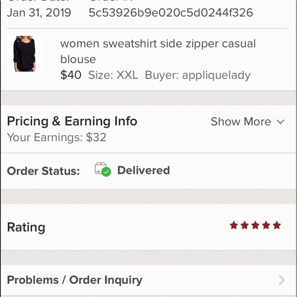 Beautiful women sweatshirt casual top - Picture 5 of 5